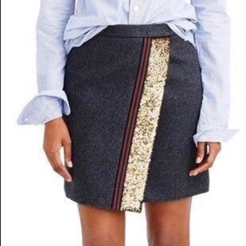 J Crew Origami Skirt Wool Skirt.